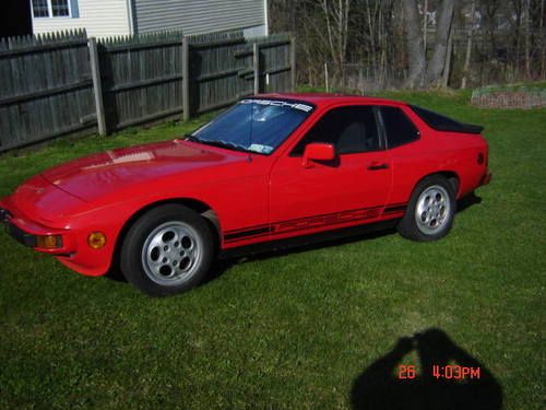 1987 porsche 924s guards red automatic trans low original miles