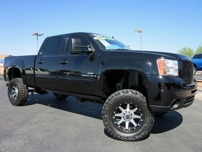 2008 gmc sierra 2500hd crew cab duramax diesel 4x4 lifted truck~low miles! nice!