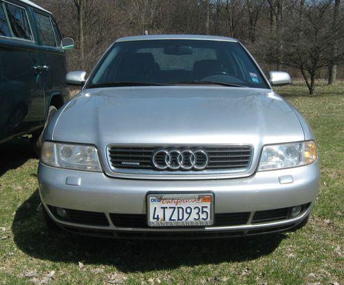 2001 audi a4 quattro silver four door sedan 5 speed manual trans black leather