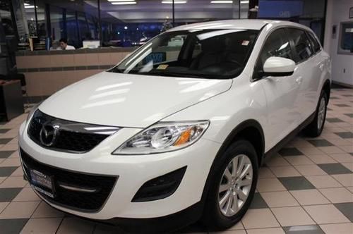 2010 mazda cx-9 touring awd black leather heated seats white
