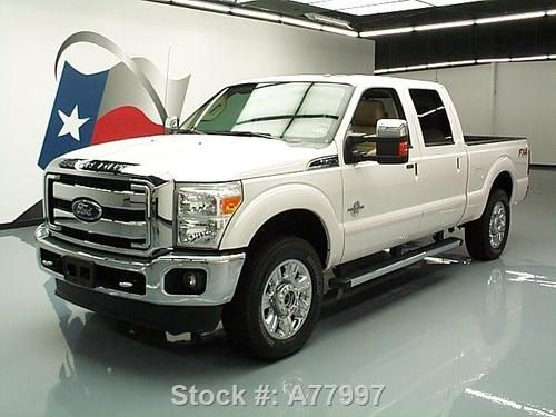 2012 ford f-250 lariat crew 4x4 diesel fx4 sunroof nav! texas direct auto