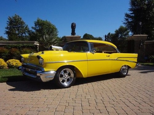 57 chevy bel air 210**no post* 327 w turbo 350 trans* wiand 6:71 blower*