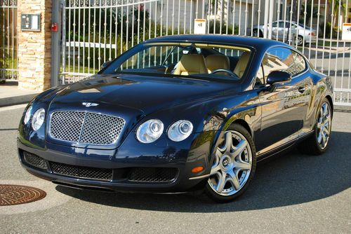 2006 bentley cgt coupe, sapphire/saffron, 20" mulliner wheels, fresh service