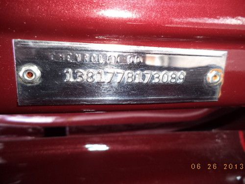 1967 Chevelle SS 396 4 spd REAL 138 car with Window sticker and Protecto Plate, image 12
