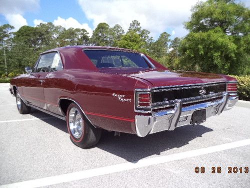 1967 Chevelle SS 396 4 spd REAL 138 car with Window sticker and Protecto Plate, image 13
