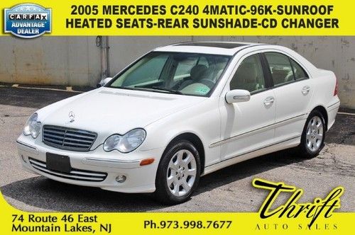 2005 mercedes c240 4matic-96k-sunroof-heated seats-rear sunshade-cd changer