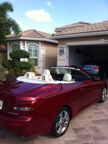 2010 lexus is 350c, red, off white interior, convertible, showroomcondition