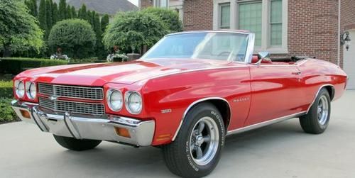 1970 malibu convertible red/red show car restored