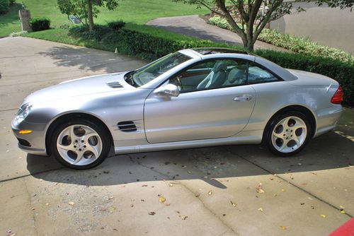 Mercedes sl500 sport panoramic glass roof 2003 silver 42k mi 2004 2005 2006 2007