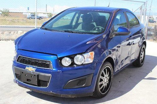 2013 chevrolet sonic ls1 sedan damaged salvage only 4k miles economical l@@k!!