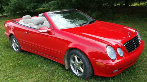 Awesome 2001 red mercedes convertible!