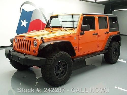 2012 jeep wrangler unltd sport hard top 4x4 6-speed 17k texas direct auto