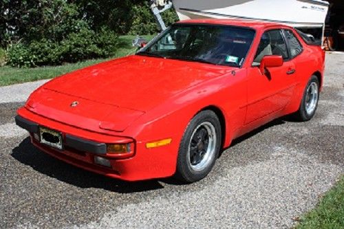 1984 porsche 944 red 30,800 miles 2nd owner must sell always garaged kept ******