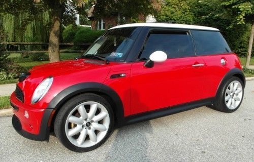 2004 mini cooper s 1.6l s/c dual roof 6spd-0 accidents-leather-mint-loaded!