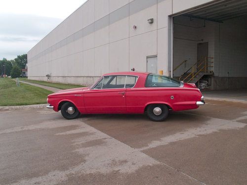 1964 plymouth barracuda 4spd red rebuilt 273 engine nice look !!