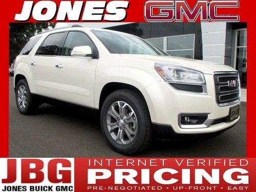 New 2014 gmc acadia slt msrp $48,680 white diamond tricoat