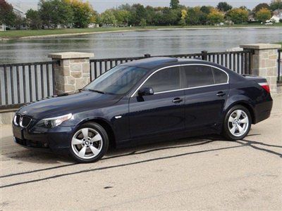2007 bmw 530i blue/auburn lthr only 27k auto xenon push start clean wow ~