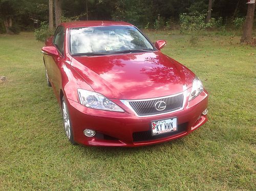 Like new 2010 is 250c hardtop convertible matador red with alabaster interior