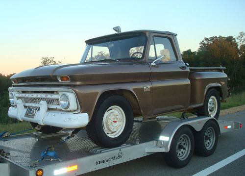 1966 chevrolet c10 swb stepside pickup truck-former alabama power company truck