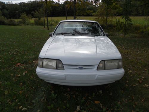 1987 Ford Mustang LX T-Top White with Black Interior, US $2,500.00, image 3