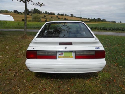 1987 Ford Mustang LX T-Top White with Black Interior, US $2,500.00, image 4