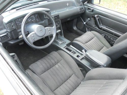 1987 Ford Mustang LX T-Top White with Black Interior, US $2,500.00, image 6