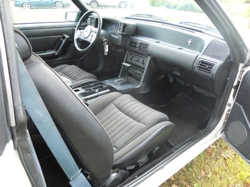 1987 Ford Mustang LX T-Top White with Black Interior, US $2,500.00, image 18