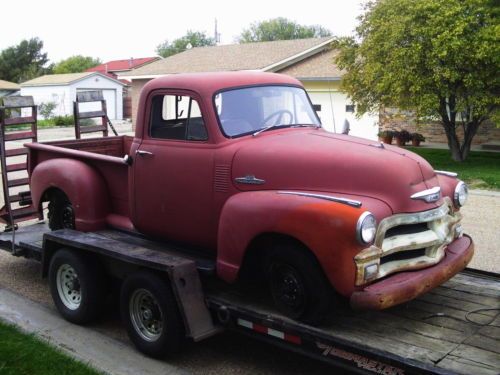1954 chevrolet pickup, barn find pickup, shop truck, 1955 chevolet pickup