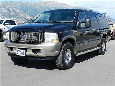 Suv ford excursion powerstroke diesel leather dvd 4x4 3rd row auto low miles