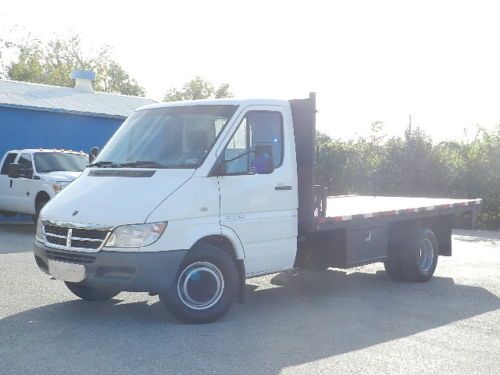 2006 dodge sprinter 3500 dually long bed flat bed 2.7l turbo diesel good tires