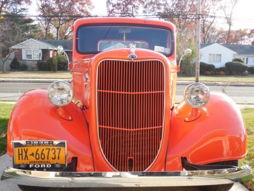 1936 Orange Ford Pickup Truck, image 2