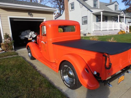 1936 Orange Ford Pickup Truck, image 7