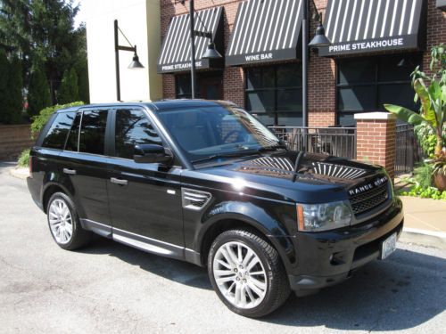 2010 land rover range rover sport hse sport utility 4-door 5.0lblack on ivory