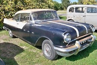 1955 pontiac star cheif catalina black 2dr ht! trades/offers