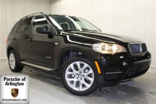 X5 35i premium black leather warranty heated seats awd clean running boards