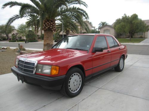 1988 mercedes 190e red very nice!!