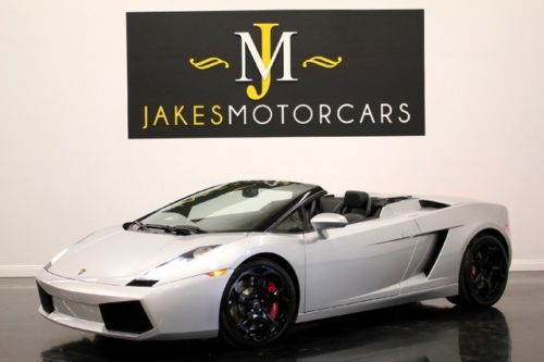 2006 gallardo spyder e-gear, silver/black, 12k miles, nav, more!