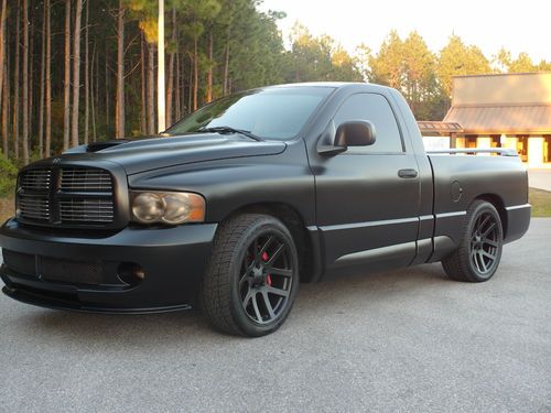 2004 dodge ram 1500 srt-10 custom matte black paint and wheels, nav, flawless