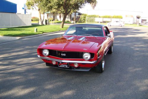 1969 chevrolet camaro ss 4 speed x55 coupe red on black matching number