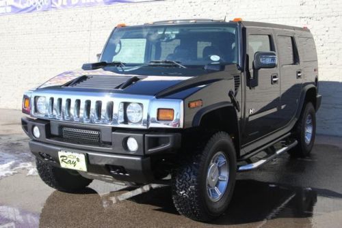 Suv 4wd 05 h2 86k miles sunroof heated leather chrome wheels onstar we finance