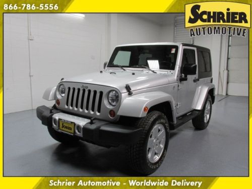 2010 jeep wrangler sahara 4x4 silver hard top 6 disc sirius running boards