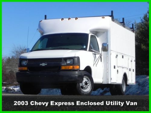 2003 chevrolet chevy express cutaway enclosed utility van 6.0l vortec no reserve