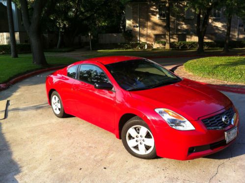 Red 2008 nissan altima s coupe 2-door 2.5l