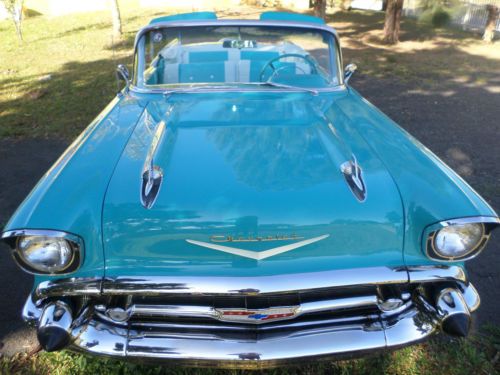 1957 chevrolet bel air base convertible 2-door 4.3l frame off rest.