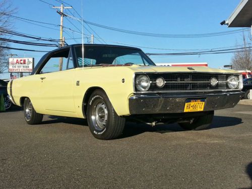 Rare 1968 dodge dart gts 340 yellow w/ bb stripe on black 727 auto trans.