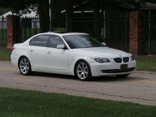 2010 bmw 5 series 535i white tan leather sport package pkg 24k miles turbo