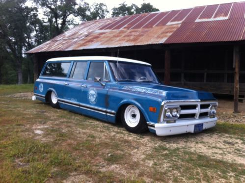 Gmc suburban bagged c10 hot rod rat rod air ride patina yenko chevy short bed