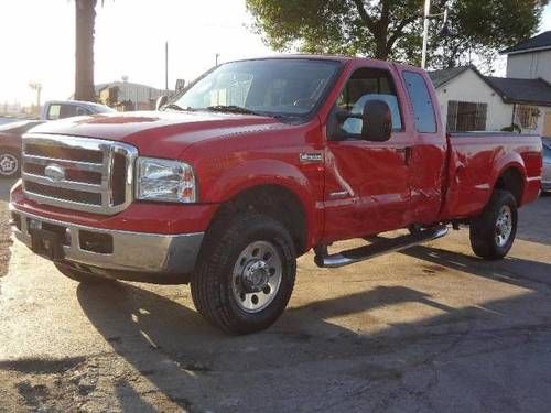 2006 ford f-250 sd xlt supercab 4wd damaged fixer good airbags runs! loaded l@@k