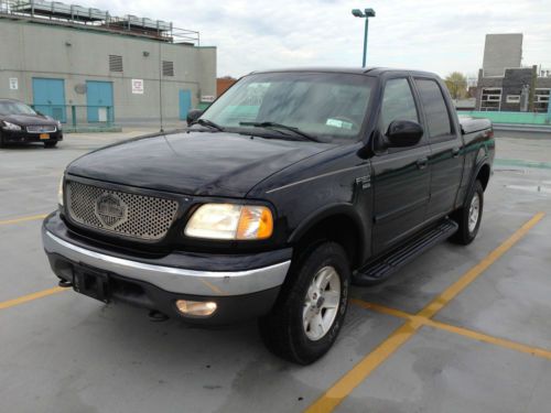 2002 ford f-150 lariat crew cab pickup 4-door 5.4l 4wd sunroof bed cap
