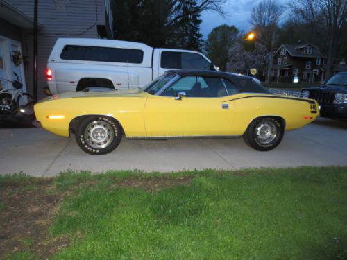 70 plymouth cuda factory &#034;u&#034; code 440 convertible 1 of 28 &amp; only auto w/410 dana